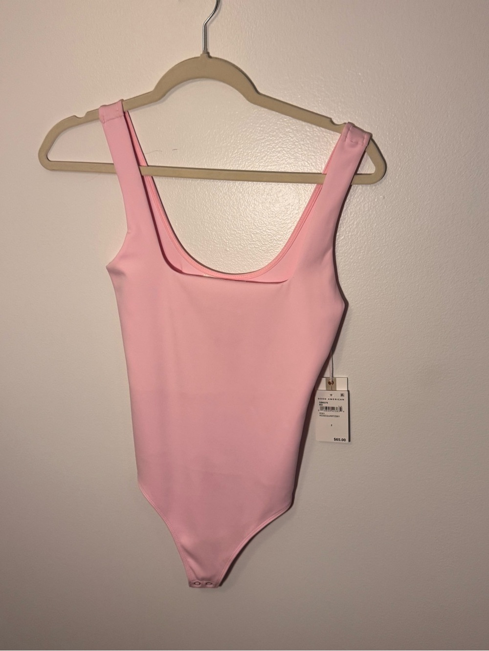 Good American Rose Quartz Sculpting Modern Tank Bodysuit in Size 2